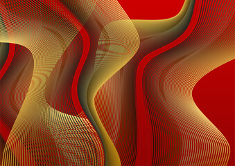 Abstract red and gold soft background