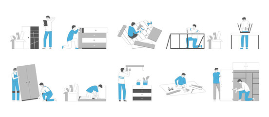 Assembling Furniture Flat Set