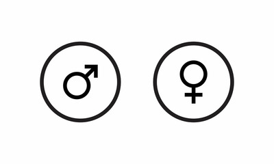 Male and Female Sign Symbol for Web or Mobile App