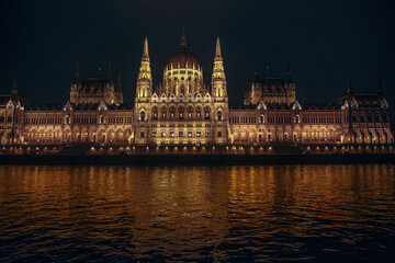 Fototapeta na wymiar Parliament, Budapest, Hungary at night
