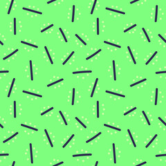 Simple vector seamless pattern with lines and dots