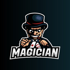 magician mascot esport logo design