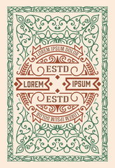 Western card with vintage style