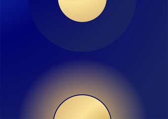 Luxury Abstract golden blue cover design background