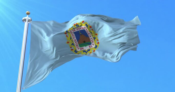 Huancavelica Flag, Peru. Loop