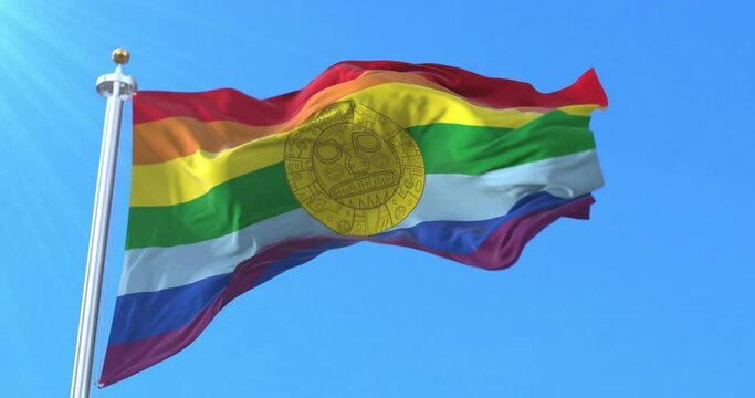 Cusco Flag, Peru. Loop