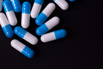 white and blue pills general background
