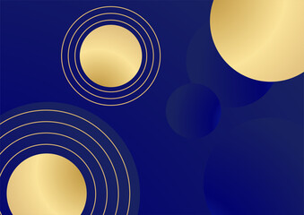 Abstract line golden blue cover design background