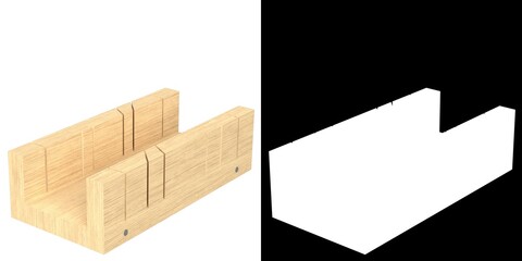 3D rendering illustration of a mitre box