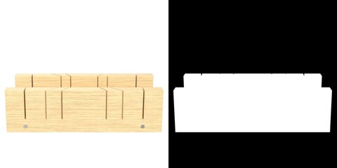 3D rendering illustration of a mitre box
