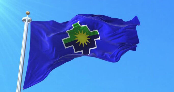 Department of Puno Flag, Peru. Loop