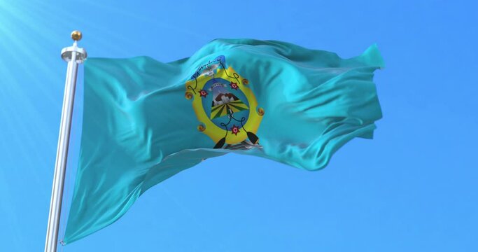 San Roman Province Flag, Peru. Loop