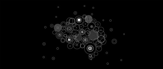 Conceptual technology illustration of artificial intelligence