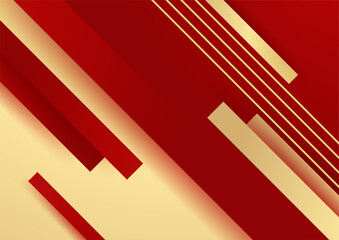 Luxury Abstract red gold cover design background
