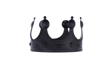black royal crown isolated on white background