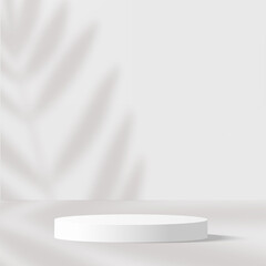 Abstract background with white podium for presentation. Vector