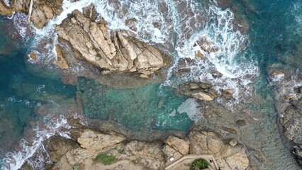 survol de la côte d'Azur dans le Var entre Sainte-Maxime et Fréjus