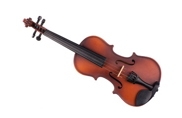 Fototapeta na wymiar new violin on white background