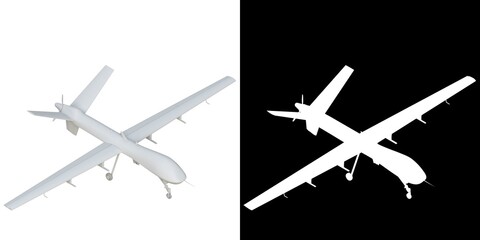 3D rendering illustration of a uav drone