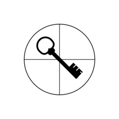 Target key icon isolated on white background