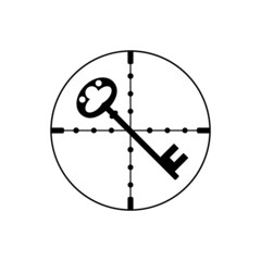 Target key icon isolated on white background