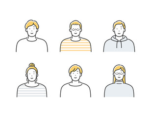 男女のイラストセット