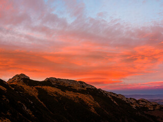 Sunset in Tatras Moutains