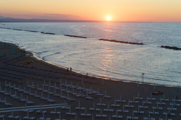 Beach of Termoli, city in Campobasso province, Molise, Italy
