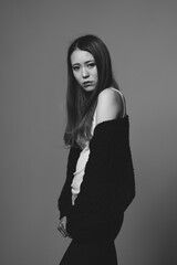 Naklejka premium クールな女性ポートレート