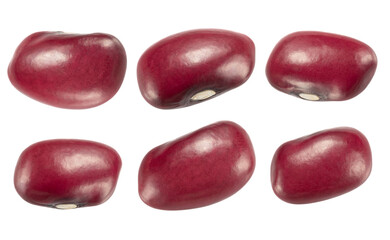 red beans isolated on white. macro
