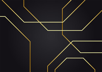 Abstract line golden black cover design background