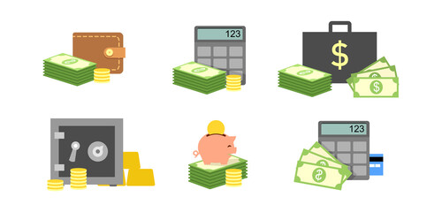 Money icons set