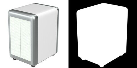 3D rendering illustration of a napkin dispenser