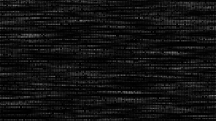 Dots texture with noise effect. Abstract halftone background. Vector glitch backdrop. Digital screen with matrix or binary code.