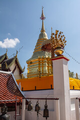 Within Wat Phra That Doi Kham is a Buddhist temple in Chiang Mai province northern of Thailand.