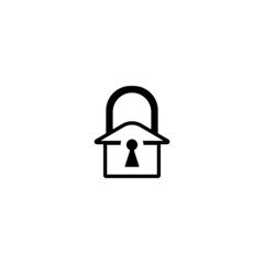 Padlock logo template  vector icon illustration