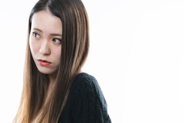 Naklejka premium クールな女性ポートレート