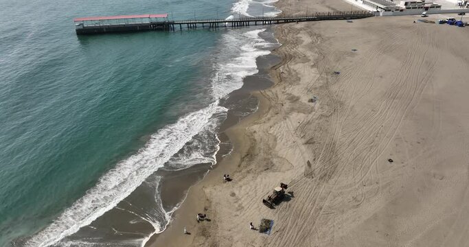 Images of the coast of Ventanilla, Callao after the Oil Spill of january of 2022, in Peru.
