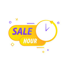 Sale hour, special offer business advertisement tag