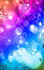 Abstract colorful background. Blurred colored drawing. Bubbles on a cheerful background.