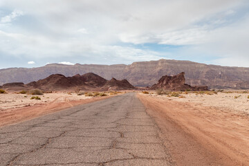 Fantastically  beautiful mountain nature in Timna National Park near Eilat, southern Israel.