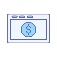 online money transaction bank icon