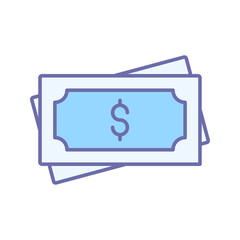 Cash dollar note icon