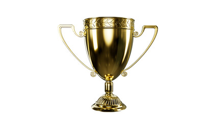 cute gold award chalice - tournament victory sign, isolated - object 3D rendering