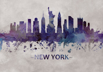 New York skyline - obrazy, fototapety, plakaty