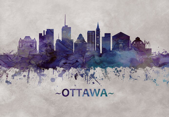 Ottawa Canada skyline - obrazy, fototapety, plakaty