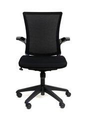 The office chair from black textile