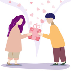 woman man love gift present flower heart wedding valentine day boy girl box bow lovers