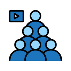 Business video conference meeting icon
