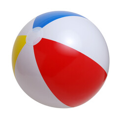 Beach ball on a white